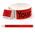 Tyvek 1" Voucher / Tear Off Wristband - Neon Red